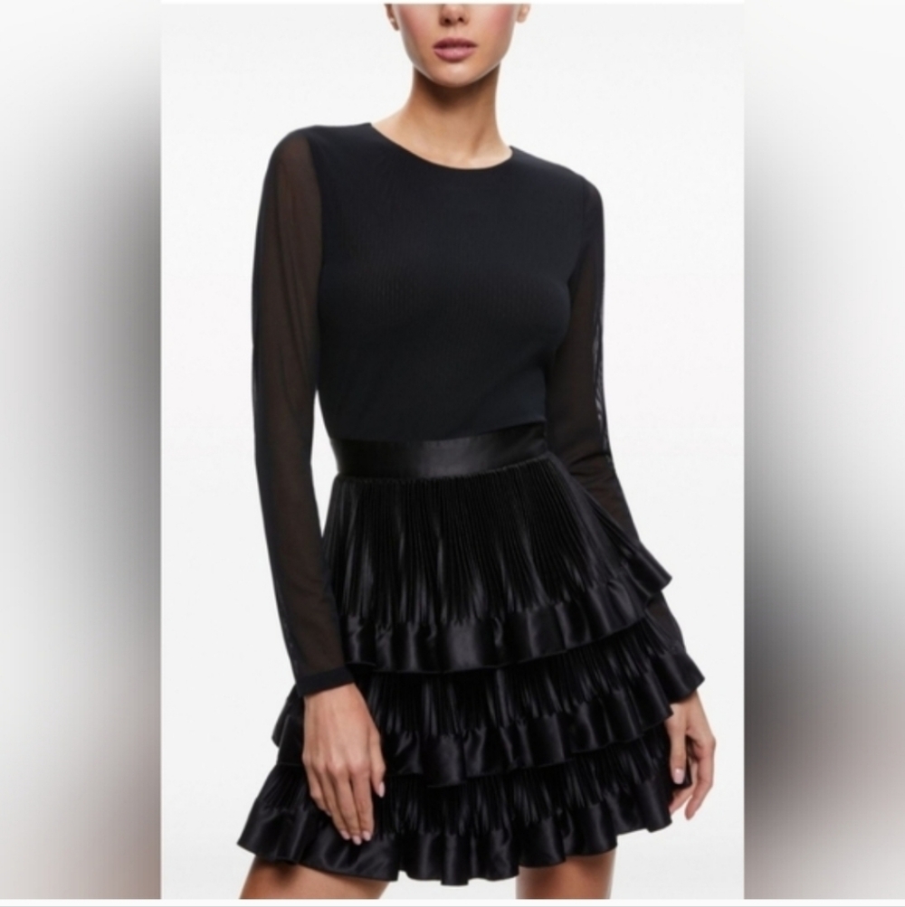 ALICE + OLIVIA CHARA TIERED RUFFLE MINI DRESSSIZE 6 $495 - Picture 11 of 16